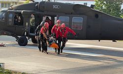 Babadağ'dan düşen yamaç paraşütçüsü helikopterle kurtarıldı