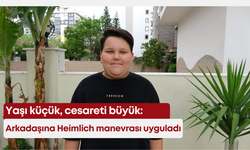 Yaşı küçük, cesareti büyük: Arkadaşına Heimlich manevrası uyguladı