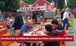 Antalya’da şenliklerde satışa sunulan yiyeceklere dikkat