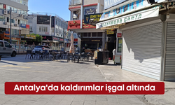 Antalya'da kaldırımlar işgal altında