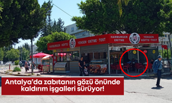 Antalya’da zabıtanın gözü önünde kaldırım işgalleri sürüyor!