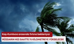 Kaş-Kumluca arasında fırtına bekleniyor! Rüzgarın hızı saatte 75 kilometreye yükselecek