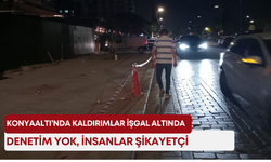Konyaaltı’nda kaldırımlar işgal altında! Denetim yok, insanlar şikayetçi