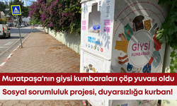 Muratpaşa'nın giysi kumbaraları çöp yuvası oldu: Sosyal sorumluluk projesi, duyarsızlığa kurban!