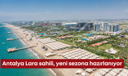 Antalya Lara sahili, yeni sezona hazırlanıyor