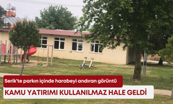 Serik’te parkın içinde harabeyi andıran görüntü! Kamu yatırımı kullanılmaz hale geldi