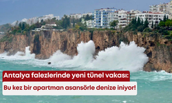 Antalya falezlerinde yeni tünel vakası: Bu kez bir apartman asansörle denize iniyor!