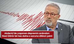 Akdeniz’de yaşanan depremin ardından Naci Görür bir kez daha o soruna dikkat çekti