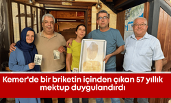 Kemer'de bir briketin içinden çıkan 57 yıllık mektup duygulandırdı