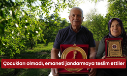 Çocukları olmadı, emaneti jandarmaya teslim ettiler