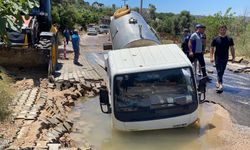 Bodrum'da yerel yönetim faciası! İshale hattı patladı, tanker sürücüsü mahsur kaldı