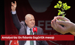 Antalya'da 134 fidanla özgürlük mesajı