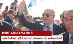 Ümit Özdağ’ın şükür namazı kılmasına  izin verilmedi mi? Resmi açıklama geldi