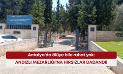 Antalya'da ölüye bile rahat yok: Andızlı Mezarlığı'na hırsızlar dadandı!