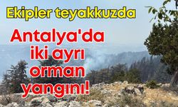 Antalya'da iki ayrı orman yangını: Ekipler teyakkuzda!