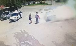 Serik'te LPG'li otomobilde yangın paniği