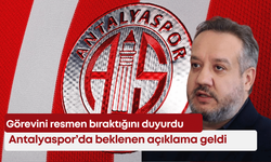 Antalyaspor’da beklenen açıklama geldi: Görevini resmen bıraktığını duyurdu