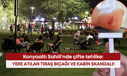 Konyaaltı Sahili'nde çifte tehlike: Yere atılan tıraş bıçağı ve kabin skandalı!