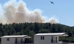 Urla'da makilik alanda korkutan yangın: Havadan ve karadan müdahale sürüyor