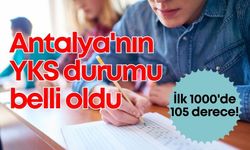 Antalya'nın YKS durumu belli oldu: İlk 1000'de 105 derece!