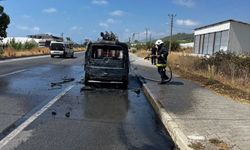 Motor bölümünde çıkan yangın aracı kül etti!