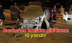 Burdur'da polisten kaçan otomobil 10 kişiyi yaraladı!