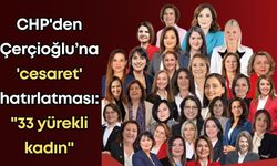 CHP'den Çerçioğlu’na 'cesaret' hatırlatması: "33 yürekli kadın"