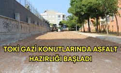 TOKİ Gazi konutlarında asfalt hazırlığı başladı