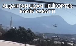 Antalya semalarında alçaktan uçan helikopter panik yarattı