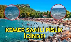 Giriş için ücret istenen Kemer Sahili pislik içinde!