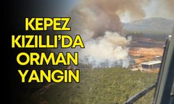 Antalya Kepez Kızıllı’da orman yangını! Atık tesisini tehdit ediyor
