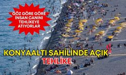 Antalya Konyaaltı sahilinde açık tehlike! Göz göre göre insan canını tehlikeye atıyorlar