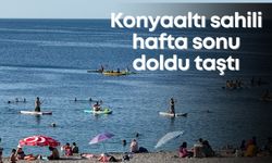 Konyaaltı sahili hafta sonu doldu taştı