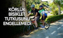 Körlük bisiklet tutkusunu engellemedi