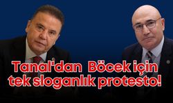 Mahmut Tanal'dan Muhittin Böcek için tek sloganlık protesto!