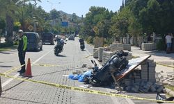 Marmaris'te yol kenarına yığılan taşlara çarpan motosikletli hayatını kaybetti!