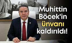 Muhittin Böcek'in ünvanı kaldırıldı!