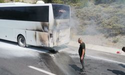 Muğla'da yolcu otobüsünde korkutan yangın