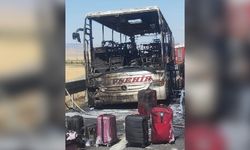 Ankara'da yolcu otobüsü alev alev yandı!