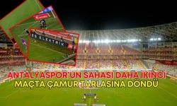 Antalyaspor’un sahası daha ikinci maçta çamur tarlasına döndü