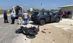 Cip ile motosiklet çarpıştı!