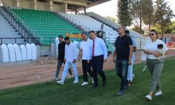 Muğla Atatürk Stadyumu'nda, tribün inşası sürüyor