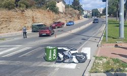 Manavgat'ta otomobil ile motosiklet çarpıştı!