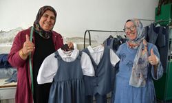 Serik'te velilere büyük kolaylık: Okul kıyafetlerini Köy Yaşam Merkezi üretiyor