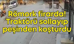 Antalya’da kontrolden çıkan römork traktörü solladı! Vatandaşlar peşinden koştu!
