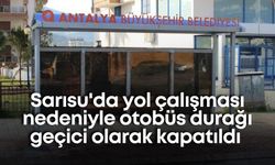 Sarısu'da yol çalışması nedeniyle otobüs durağı geçici olarak kapatıldı
