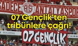 Antalyaspor taraftar grubu 07 Gençlik'ten kritik Başakşehir maçı öncesi tribünlere çağrı!