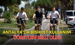 Antalya’da bisiklet kullanım ücretleri belli oldu!