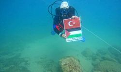 Antalya'da dalış uzmanından Gazze'ye destek