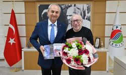 Yeşilçam’ın Banker Bilo’su İlyas Salman, Mesut Kocagöz’ü ziyaret etti